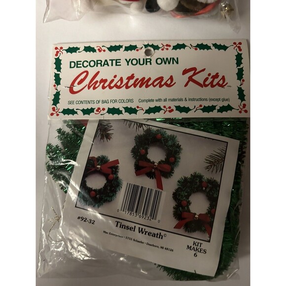 Merri Mac Decorate Your Own Christmas Kits Vintage Lot of 8 NEW SEALED - Picture 3 of 16